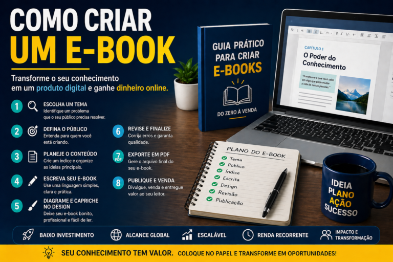 Como Criar um Ebook: Guia Passo a Passo Para Transformar Conhecimento em Produto Digital